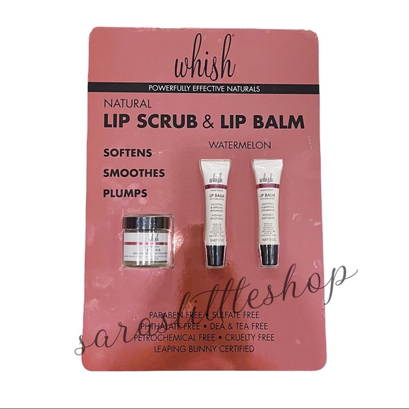 WHISH NATURAL WATERMELON LIP SCRUB & LIP BALM - BRAND NEW - Picture 2 of 2